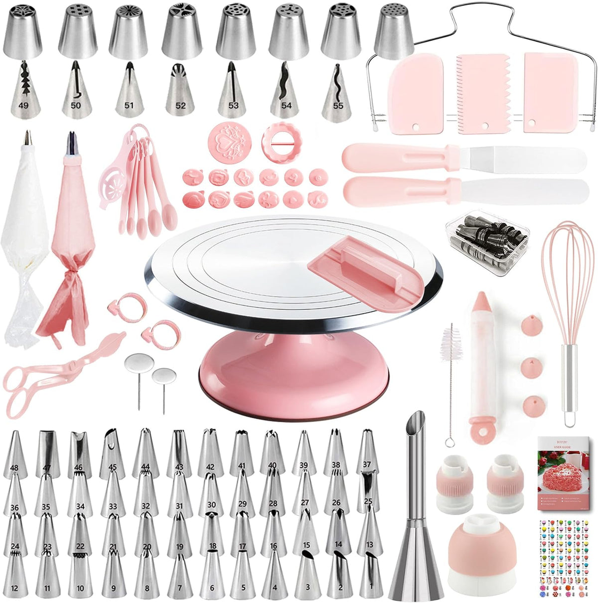 Aluminum Cake Decorating Kit, Baking Supplies Tools for Beginners & Pros