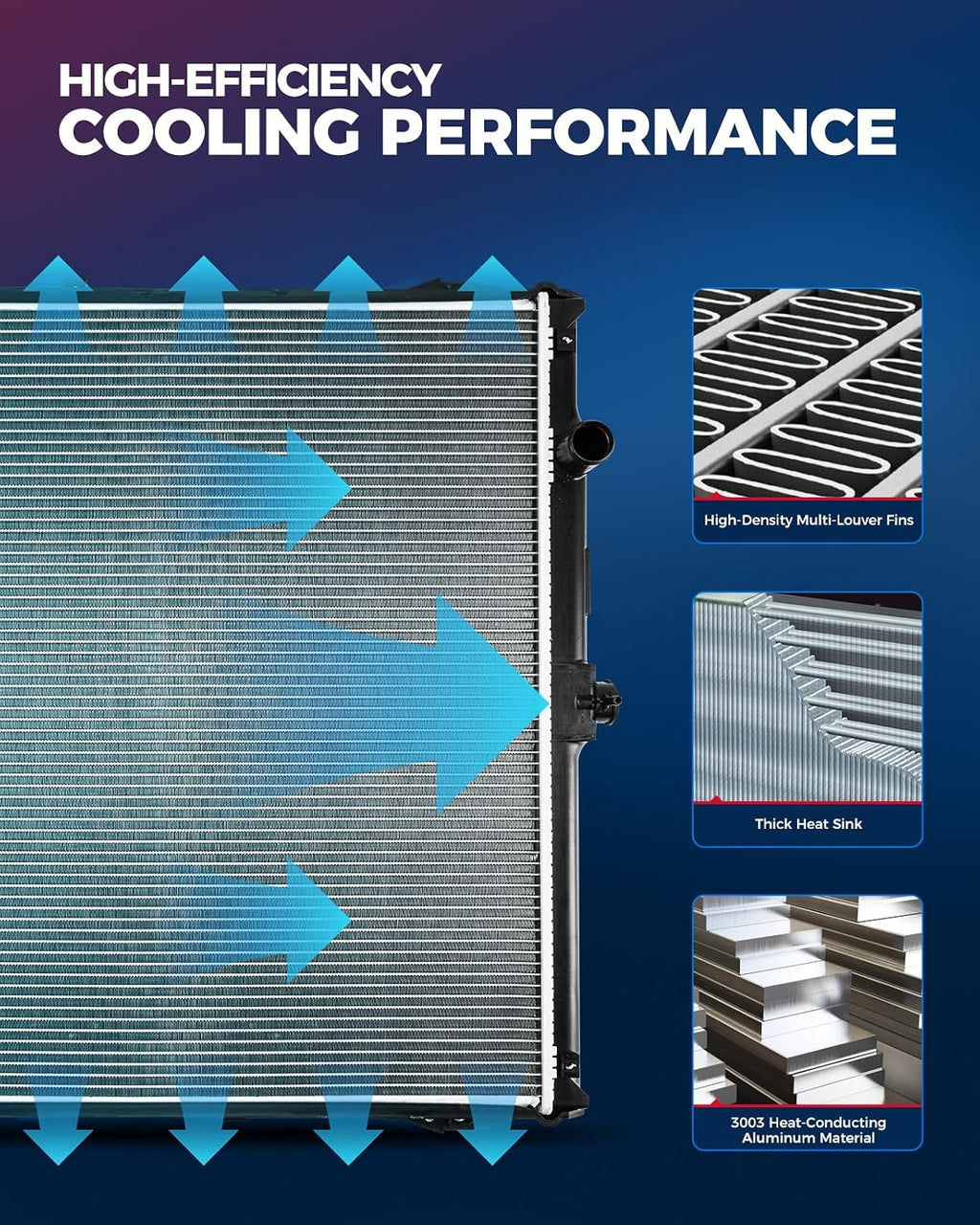KAX CU2777 Engine Radiator, Compatible with 2016-2017 Crosstrek, 2013-2015 XV Crosstrek, 2009-2013 Forester, 2008-2016 Impreza, 2005-2014 Legacy, Outback