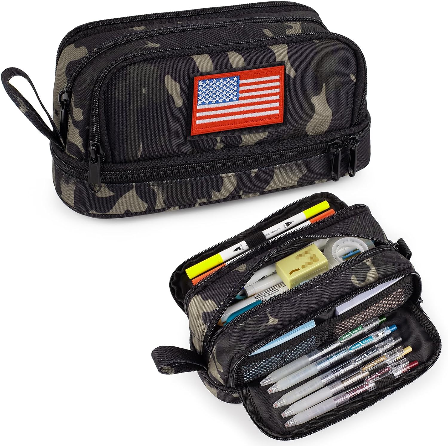 Tactical 4 Compartments Pencil Case for Boy, Large Pen Pouch Bag for School | Tactical Large Capacity Pen Box, 900D