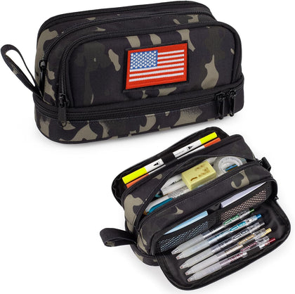 Tactical 4 Compartments Pencil Case for Boy, Large Pen Pouch Bag for School | Tactical Large Capacity Pen Box, 900D