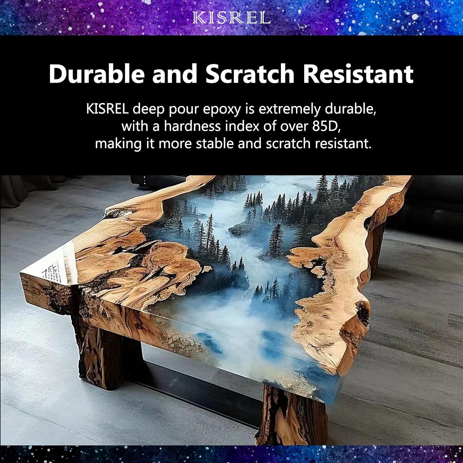 Deep Pour Epoxy Resin Kit, 96OZ 2:1 Bubble Free Crystal Clear | 2:1 , low odor, crystal clear, for 2-4" deep pours