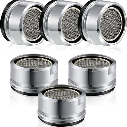 6 Pcs Faucet Aerator Replacement, Male Thread(s), 24 Mm, Brass | For Bathroom and Kitchen Faucets, Brass Shell with