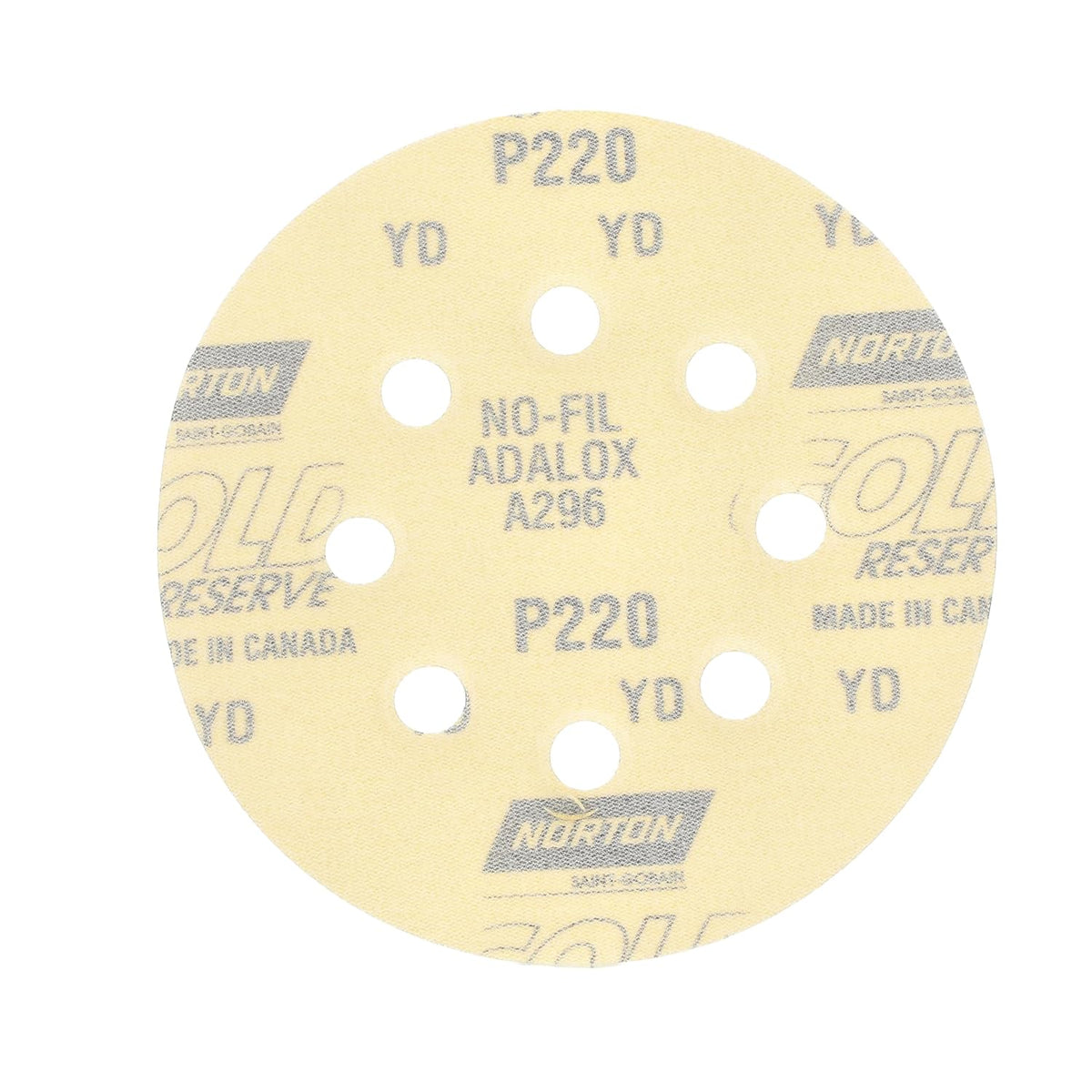 Norton MultiSand Hook and Loop Sanding Discs, Orbital Sander Sandpaper for Wood, Metal and Fiberglass, 220 Grit Sand Paper, 5 Inch Sanding Discs Hook and Loop, Pack of 25
