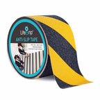 LifeGrip Yellow/Black Anti Slip Tape, 4" x60ft, Waterproof Outdoor Caution