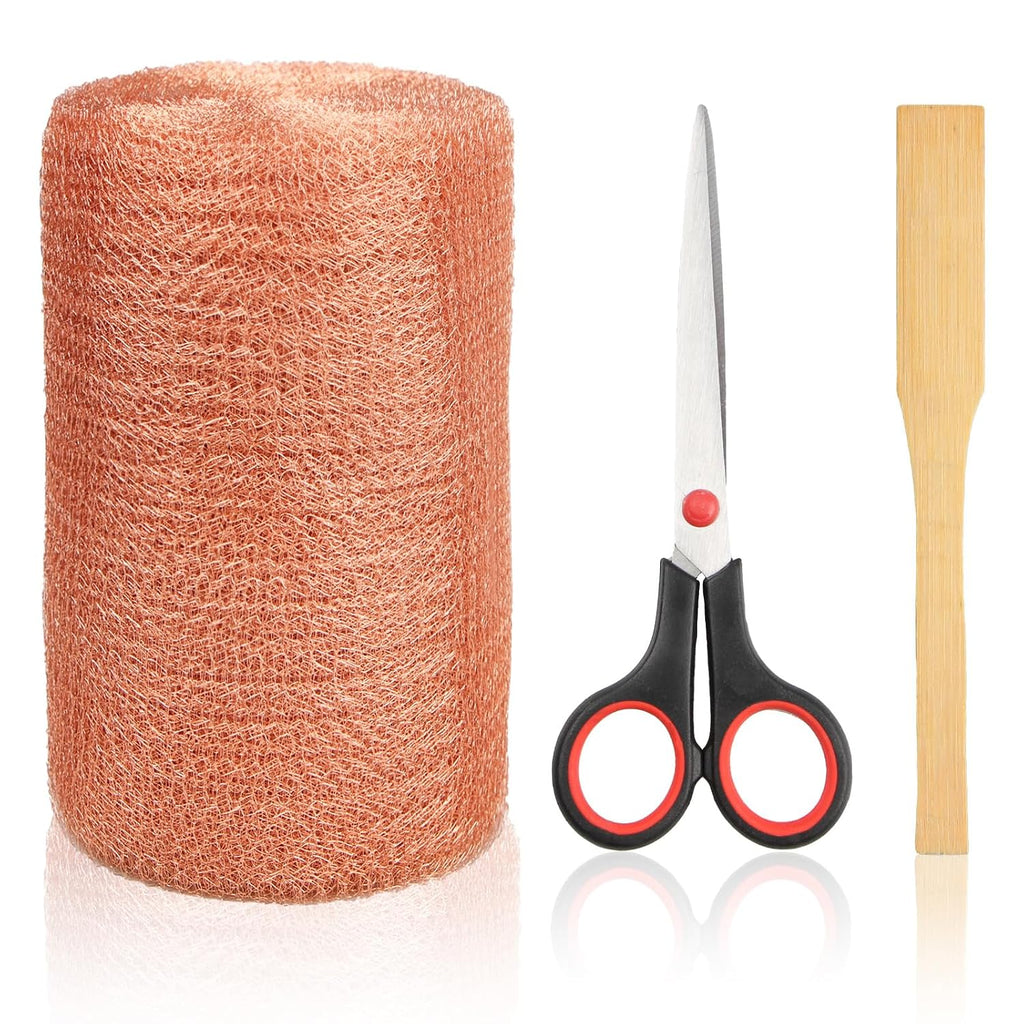 Copper Mesh Rodent Control, 5 in x 35 ft Proof Wire Screen Roll for Mice Rat Rodent, Bat & Snail, DIY Blocker Weep