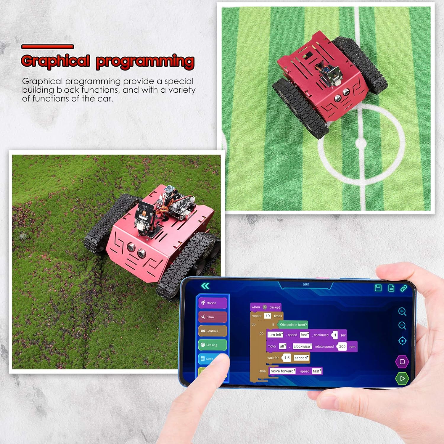 ELEGOO Conqueror Robot Tank Kit with UNO R3, Compatible with Arduino | WiFi FPV Camera, Obstacle Avoidance, Line