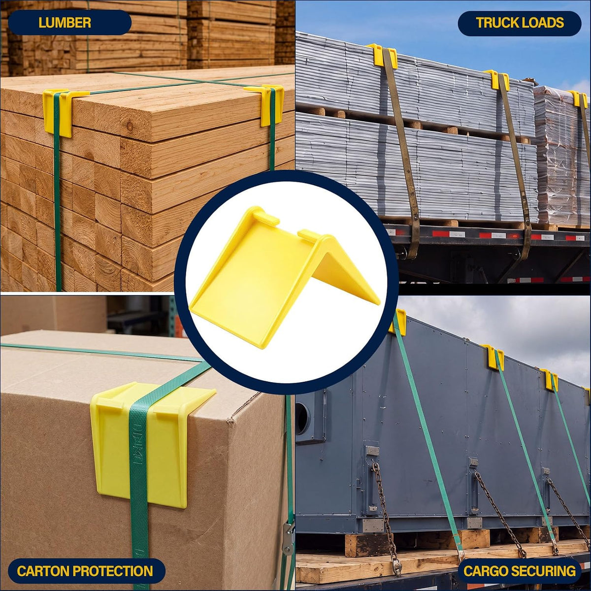 50 Pcs 2'' x 2'' Edge Protectors Flatbed Plastic Corner Guards