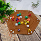 4 Pieces Dice Tray Hexagon Dice Rolling Trays Folding Dices Holder
