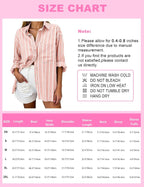 Oversized Button Down Shirts for Women Cotton Oxford Shirt Long Sleeve Collared Blouse with Pocket Beach Vacation Outfit