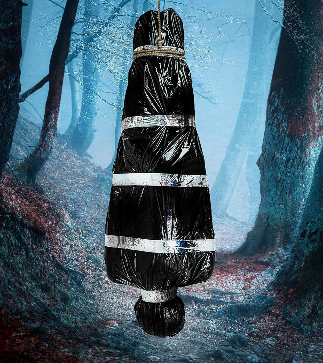 5ft Hanging Corpse Dead Victim Props Halloween Decorations Outdoor | Haunted Creepy House Halloween Decor, Scary