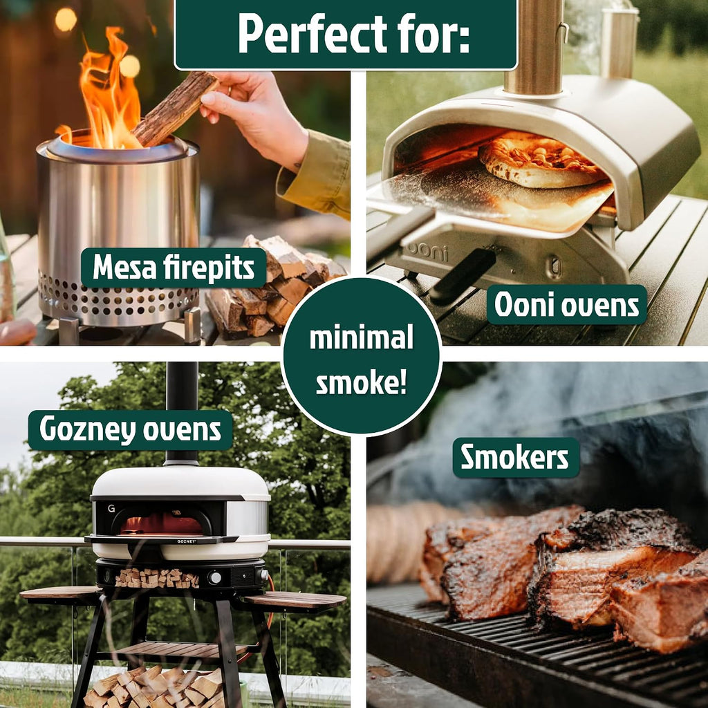 Savory Blend 5 Inch Universal Cooking Firewood - 14lbs. ~1000cuin Premium Kiln Dried Cooking Wood for Grills, Smokers