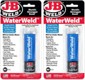 J-B Weld WaterWeld, 1 Hour Cure, Epoxy Putty Stick - 2 Pack, Off-White (8277-2)