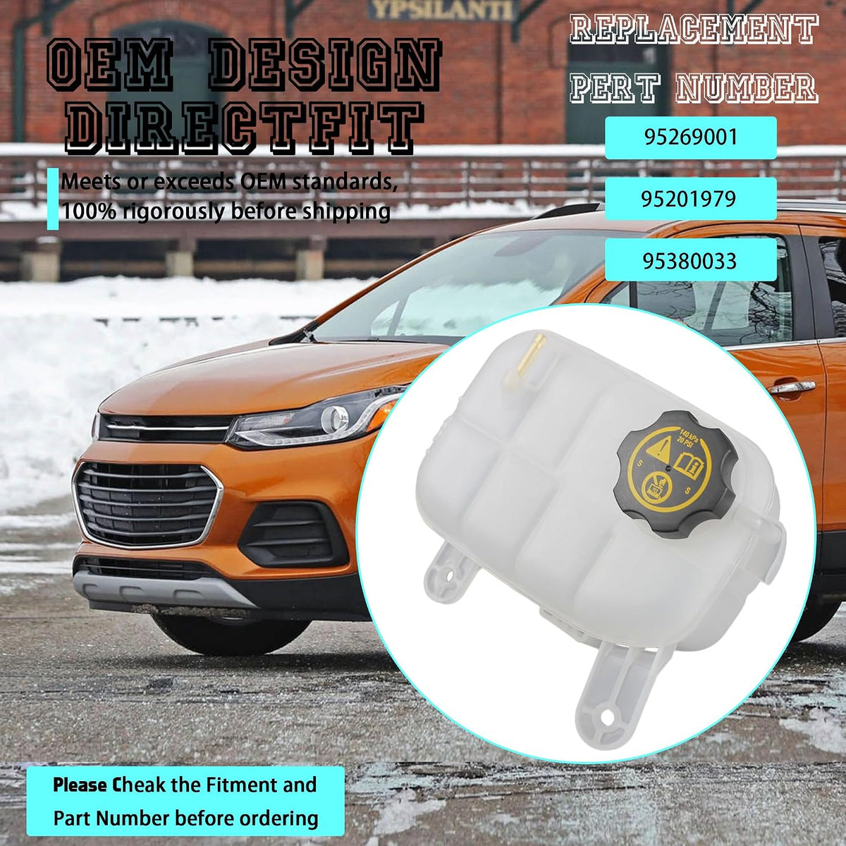 Engine Radiator Coolant Overflow Reservoir Tank Fit for Chevy