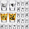 24 Pcs Halloween Shot Glasses for Drinking Glassware Bulk 2 Oz/60 ml