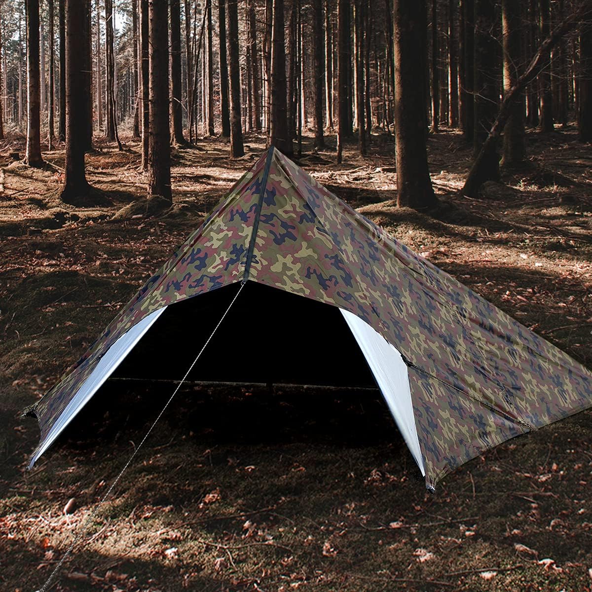 Waterproof Camping Tarp, Lightweight Hammock Rain Fly, UV Protection and PU 3000mm Waterproof Backpacking Tarp, Tent