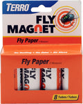 T518 Fly Magnet Indoor Housefly, 8 Count Pack, Sticky Fly Trap Indoor Hanging