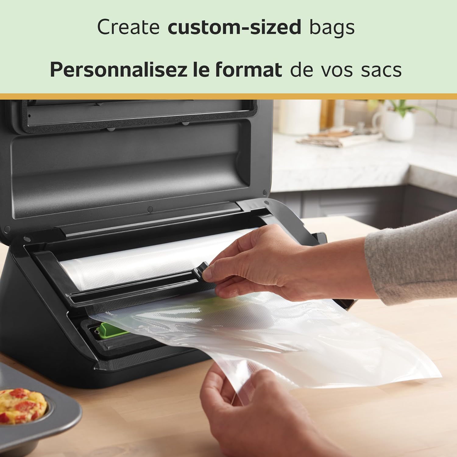 Custom Length Vacuum Sealer Bags Multipack, 5 Count Rolls for Airtight Food Storage and Sous Vide - Compatible with