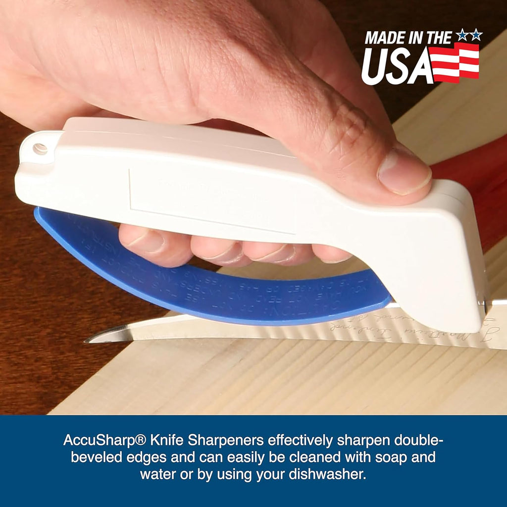 Knife & Tool Sharpener, Restores, Hones & Sharpens Straight & Serrated Knives, Hand-Held Tungsten Carbide Sharpening