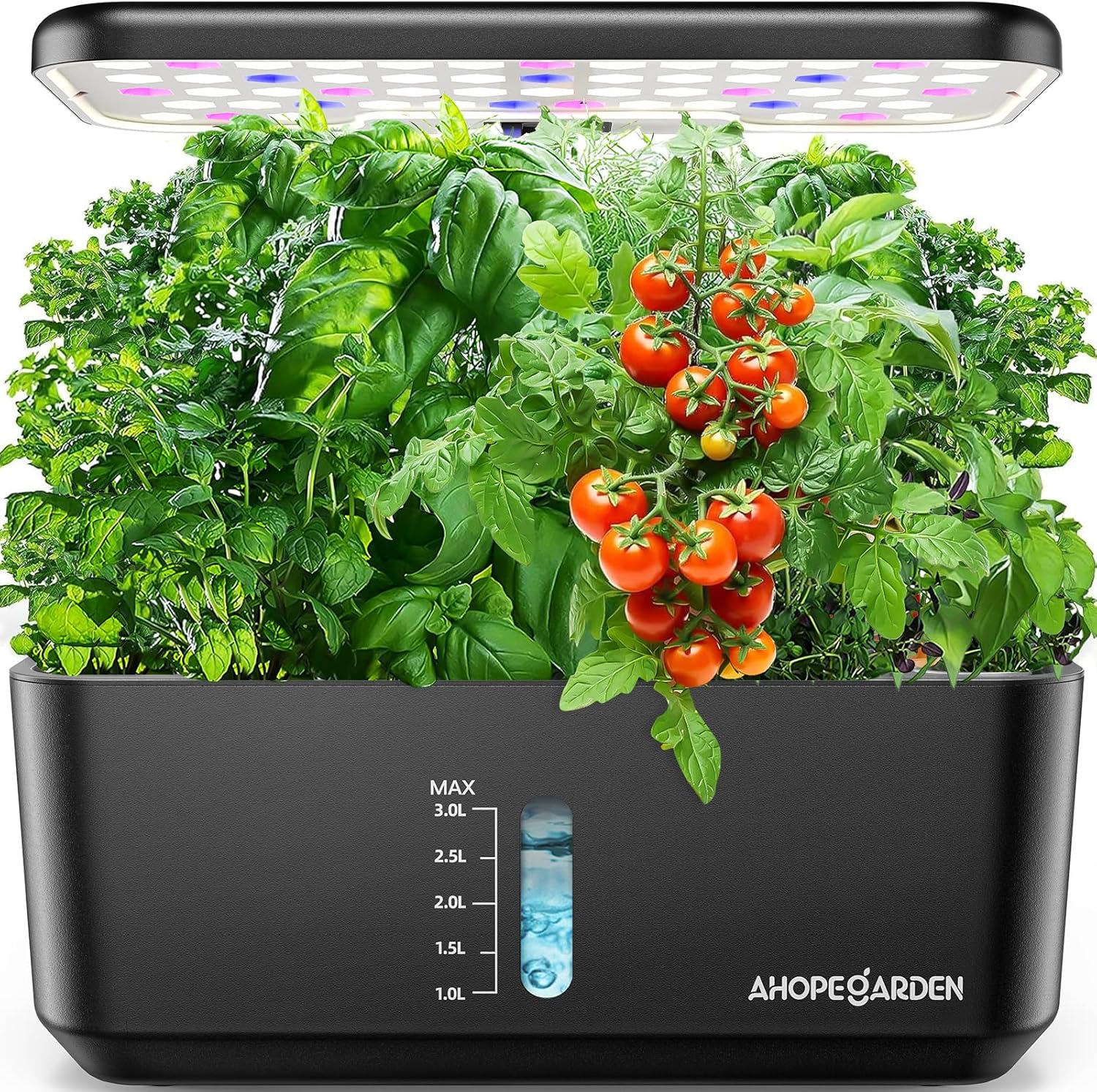 Indoor Garden Hydroponics Growing System: 10 Pods Plant Germination Kit Herb Vegetable Growth Lamp Countertop with