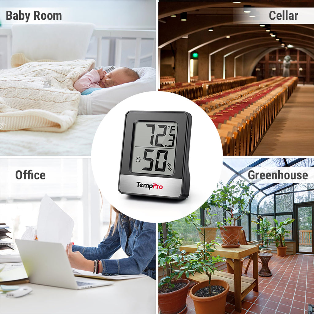 TP49 4 Pack Digital Hygrometer Indoor Thermometer