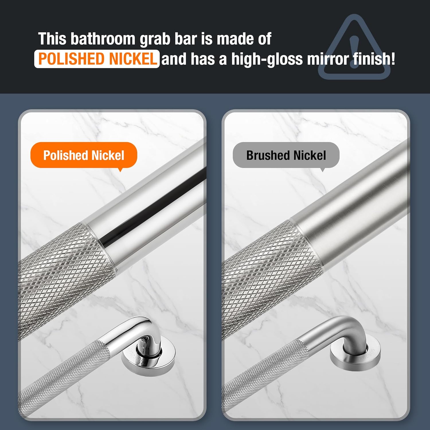 Grab Bars for Shower, 2 Pack 16-Inch Anti Slip Shower Handles for Elderly, Safety Shower Grab Bar, Stainless Steel