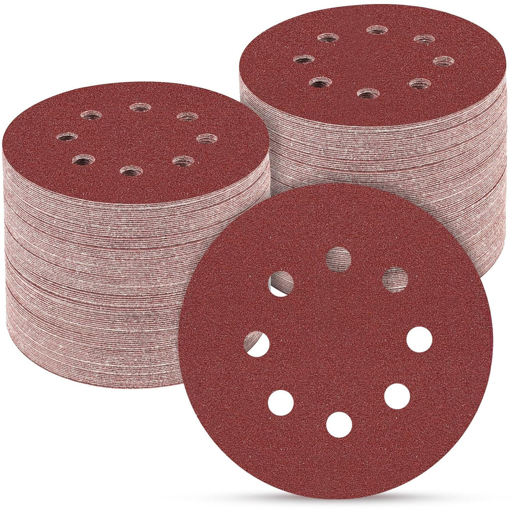 100PCS 5 Inch Sanding Discs 120 Grit Sandpaper for Orbital Sander