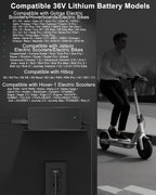 VHBW 42V 2A Electric Scooter Charger for 36V Lithium Battery