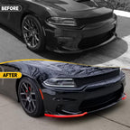 Dodge Charger Front Lip Spoiler Splitter for 2015-2024, Red Front Bumper Lip Kit Compatible with Charger SRT 392/Scat
