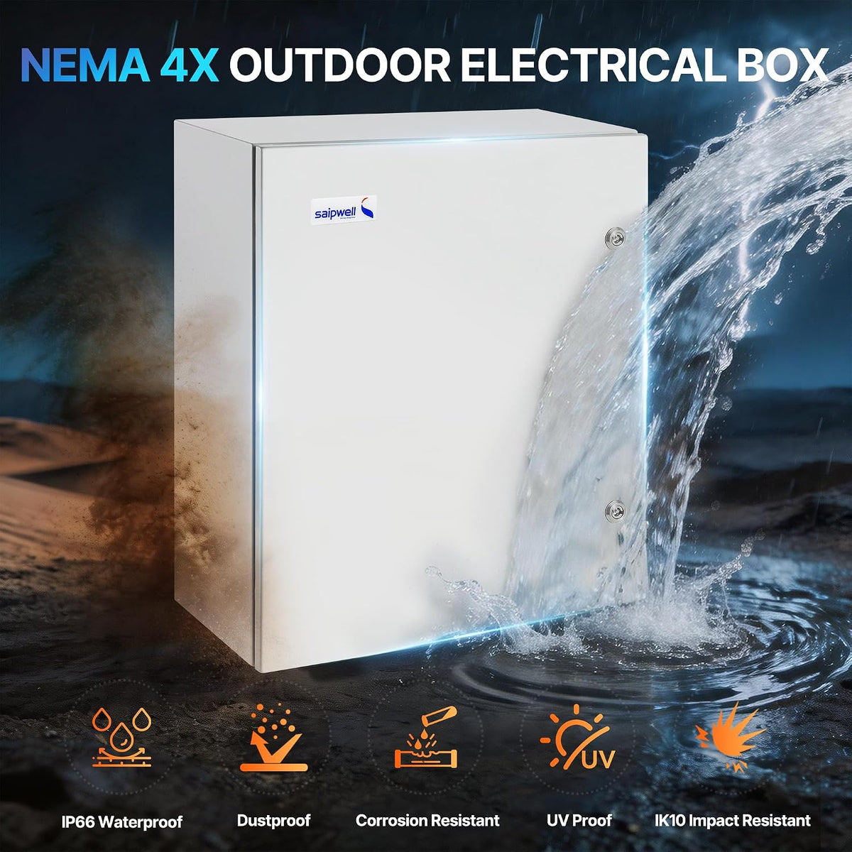 24x20x10 Inch NEMA Enclosure Metal Outdoor Electrical Box