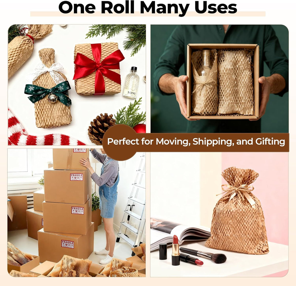 Honeycomb Packing Paper Eco-Friendly: 15" x 200' for Moving Packing