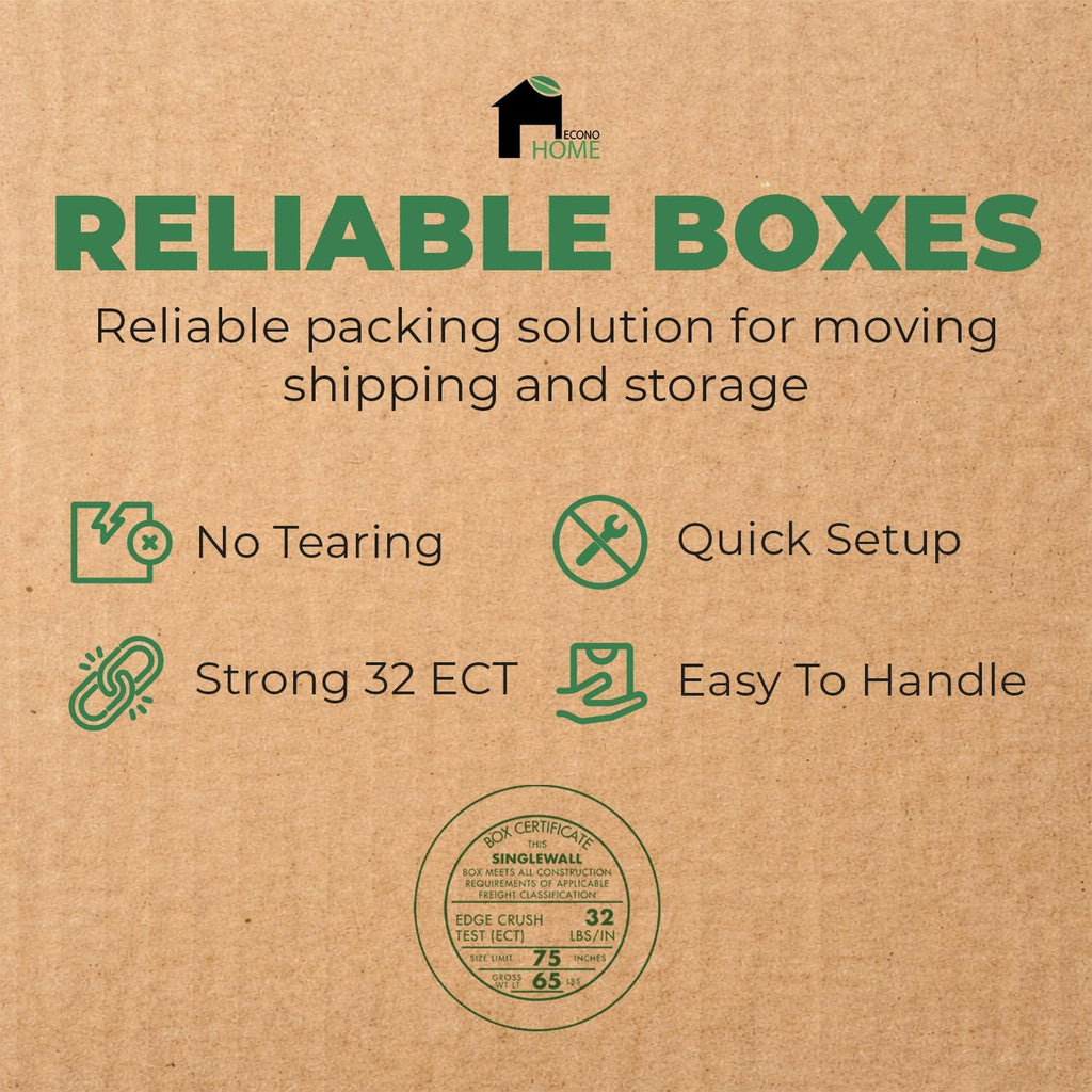 Corrugated Shipping Boxes - 20x20x15" Large Moving Boxes - Durable Cardboard - For Packing, Storage & Small Business