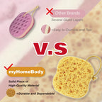 Bath Sponge, Foam Loofah, Shower Sponge for Body, Square, 3 Pack