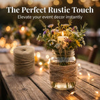 2-Ply Jute Twine, Fabrics, 400 Feet, Western Theme, Event Décor, Party Decorations, Photo Ops