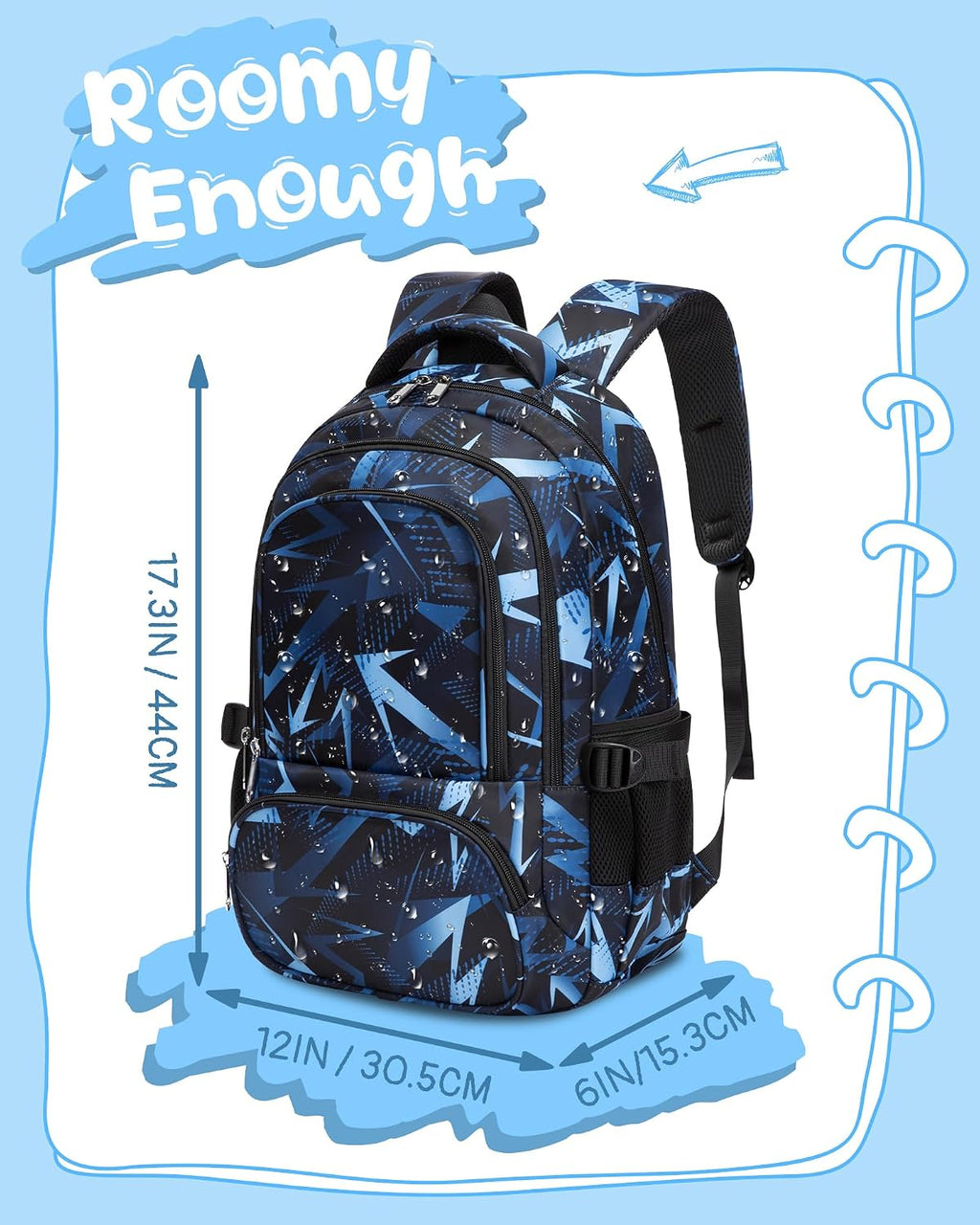 Kids School Backpack for Boys Girls Ages 6-8 8-10 10-12 Elementary Middle School Book Bags with Laptop Compartment