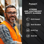 Safety Reading Glasses 2.0 Diopter,Safety Glasses with Readers 2.0
