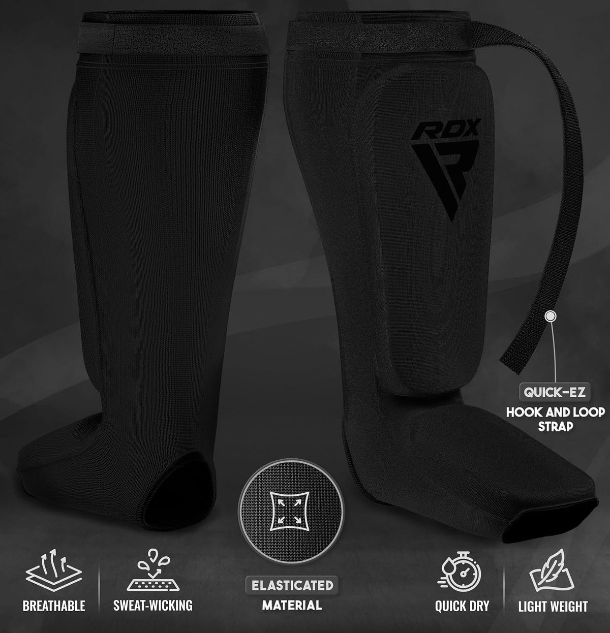 Shin Guards Kickboxing Muay Thai, SATRA Approved, MMA Leg Instep Protection Pads, Sparring Training Martial Arts