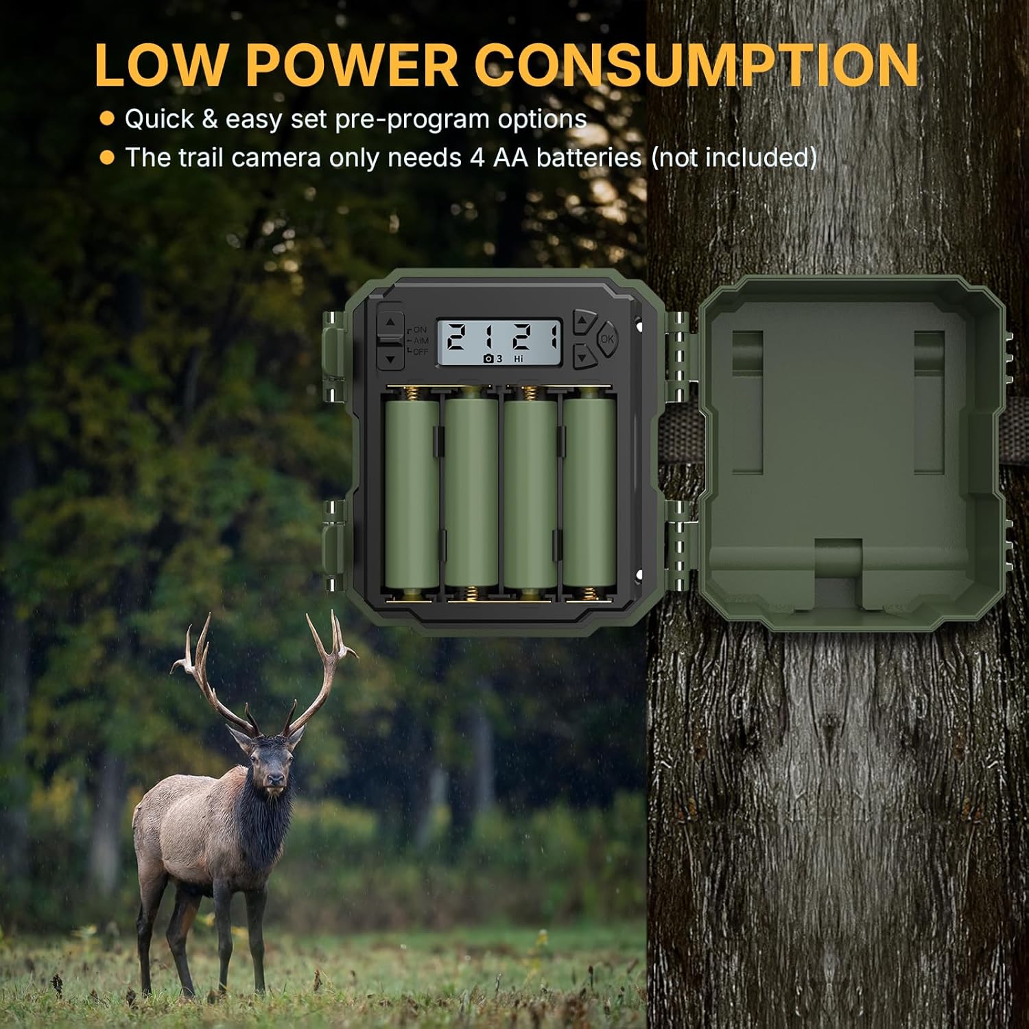 Mini Trail Camera 24MP 1080P HD Game Camera with Night Vision Motion Activated Waterproof,Trail Cam with Fast Trigger