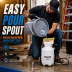 2 Pack 5 Gallon Utility Buckets with Lids, Pour Spouts and Handles