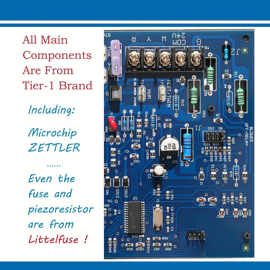 Furnace Control Board Fits Carrier HK42FZ004, HK42FZ007, HK42FZ008, HK42FZ009, HK42FZ011, HK42FZ013, HK42FZ016, HK42FZ034 Series Furnace Control Board Module, ICM282B