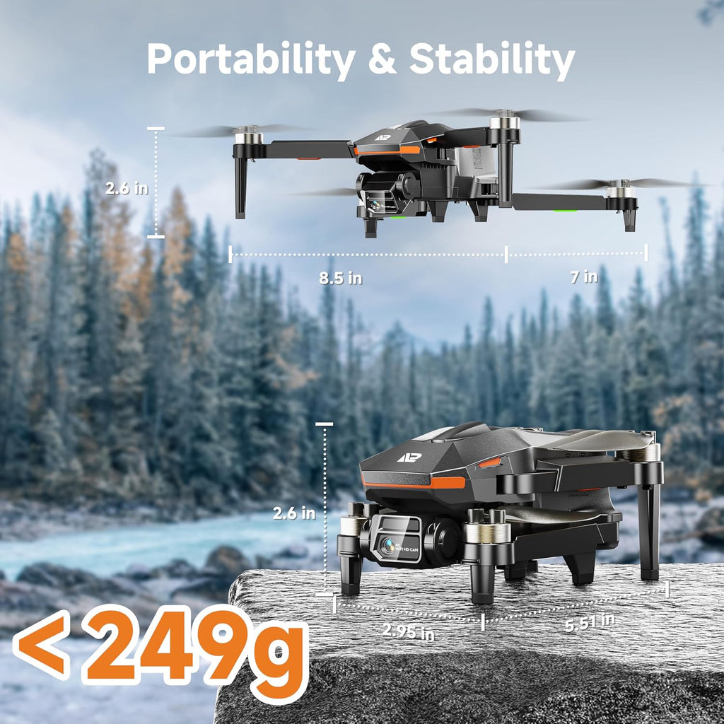 Drones with Camera for Adults 4K, Beginner FPV Drone | Brushless Motor, 30 Mins Flight Time, Foldable Design, One-Key