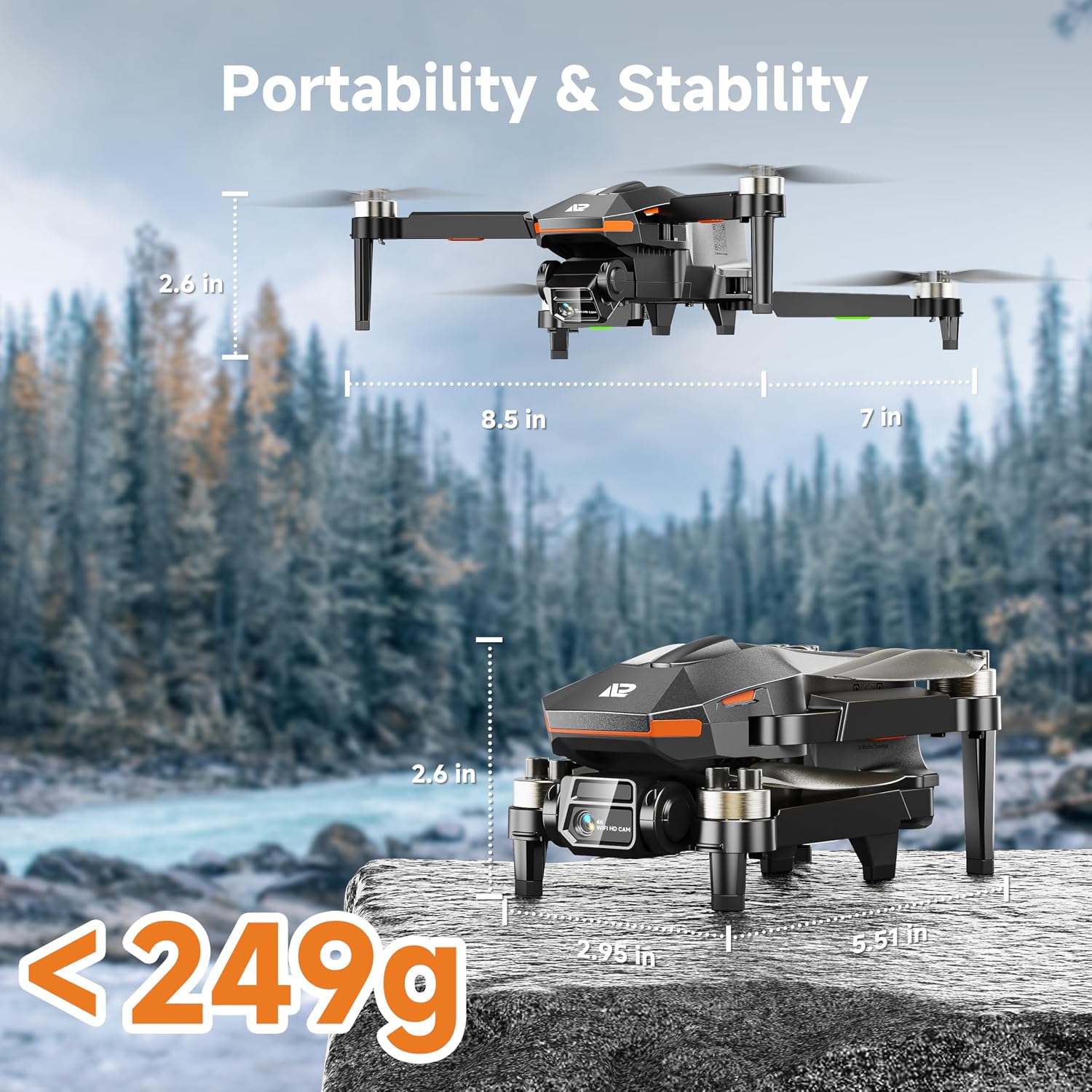 Drones with Camera for Adults 4K, Beginner FPV Drone | Brushless Motor, 30 Mins Flight Time, Foldable Design, One-Key