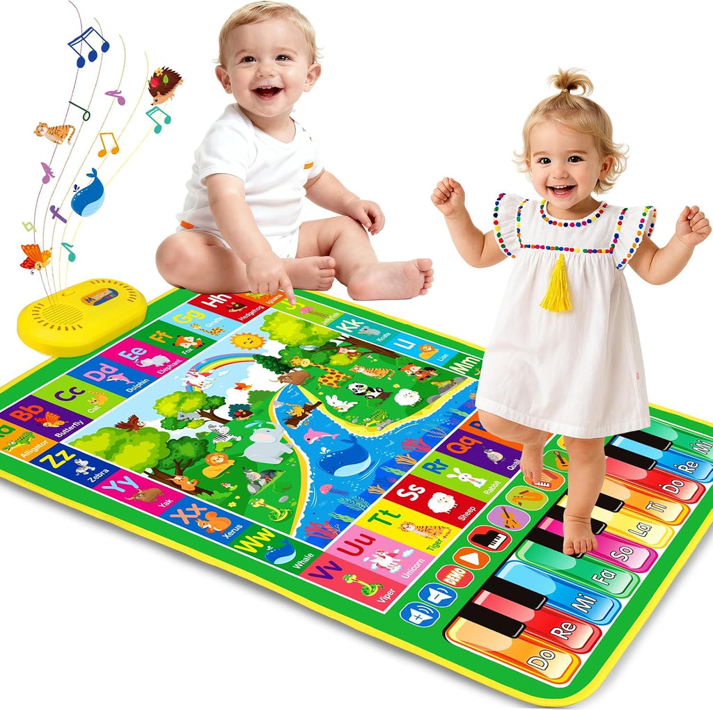 Baby Toys for 1 Year Old Gifts: 3 in 1 Alphabet Animal Piano Music Play Mat | Toddler Toys Age 1-3 Musical Toy 12-18