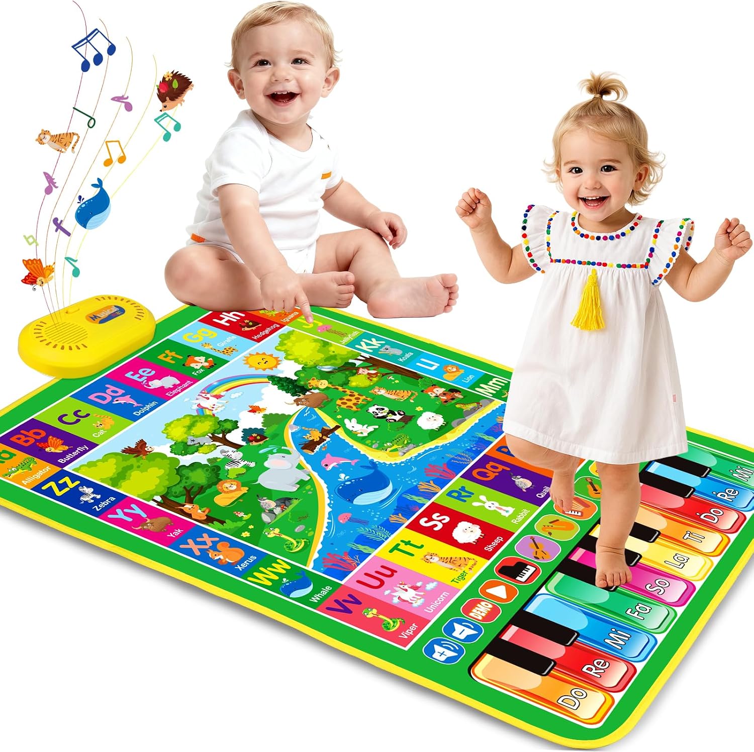 Baby Toys for 1 Year Old Gifts: 3 in 1 Alphabet Animal Piano Music Play Mat | Toddler Toys Age 1-3 Musical Toy 12-18