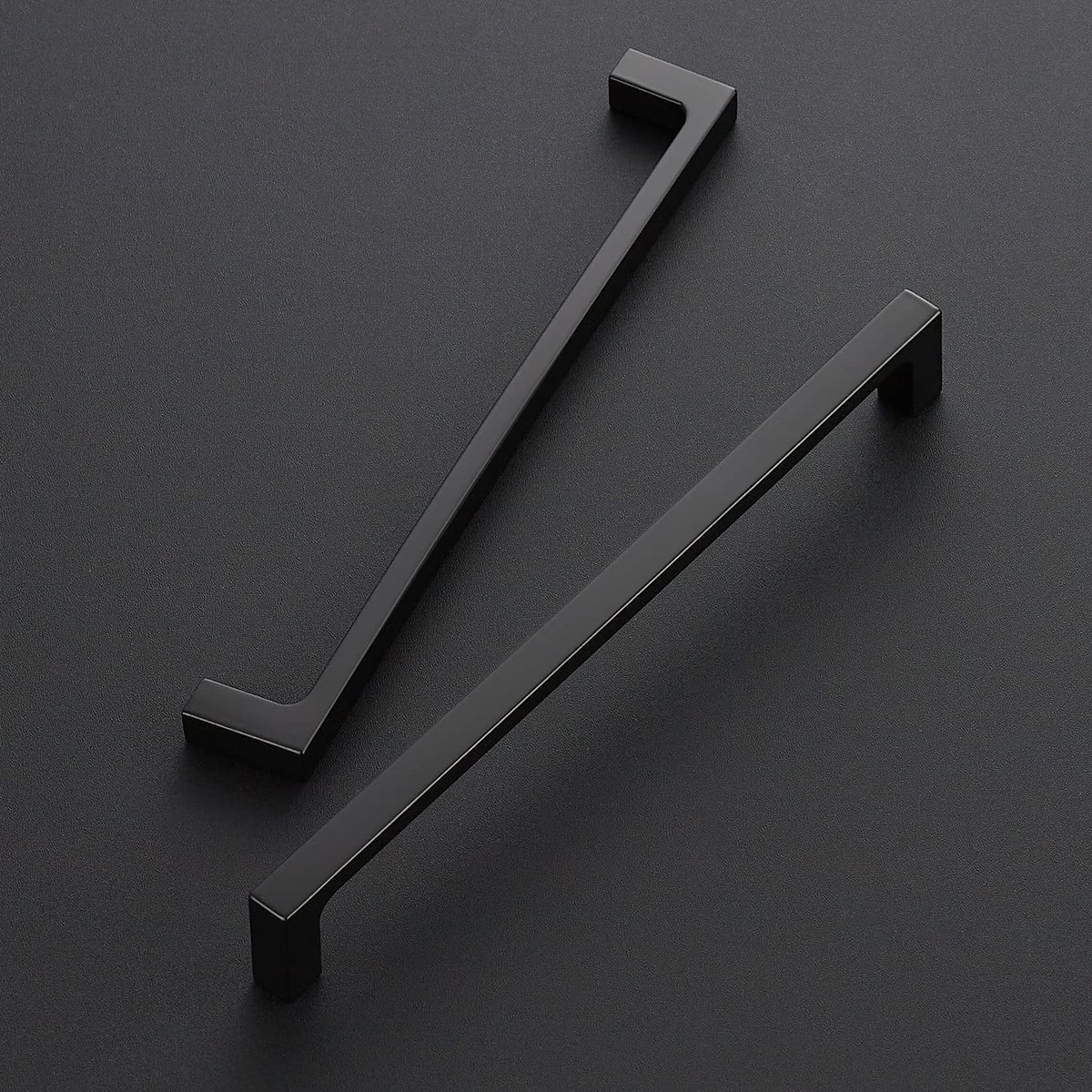 Matte Black Kitchen Cabinet Handles 7-1/2 Inch Pulls 5 Pack