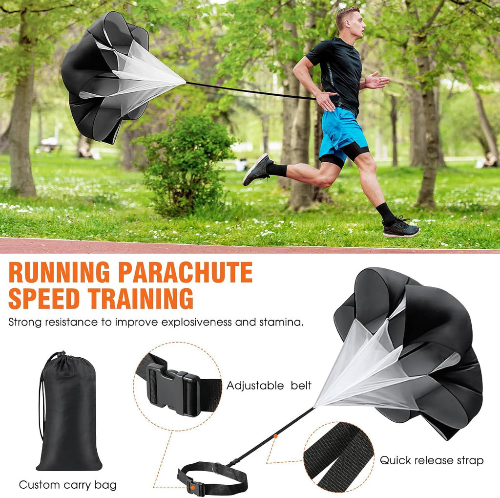 Agility Ladder Speed Training Equipment Set-20ft Agility Ladder,12 Soccer Cones,4 Hurdles, Jump Rope, Running