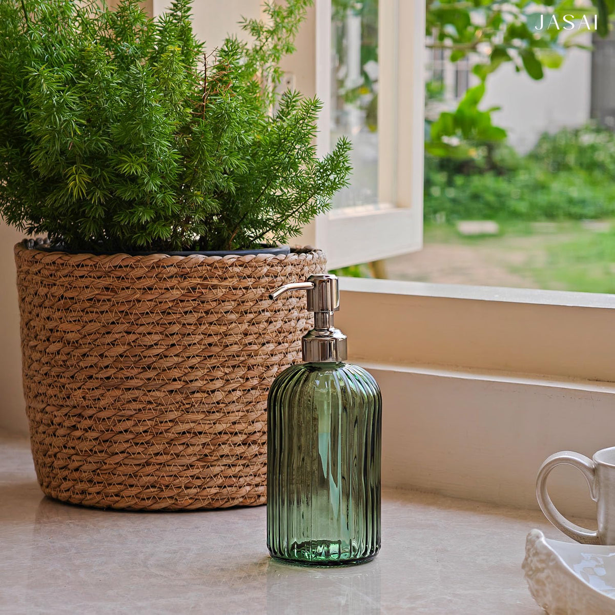 18Oz Green Soap Dispenser with Rust Proof Pump