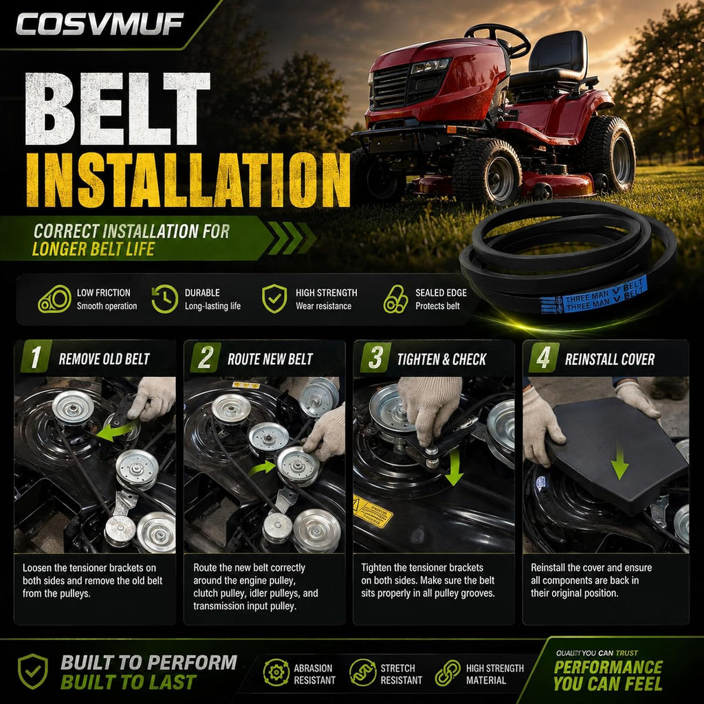 1/2 x 94-Inch Lawn Tractor Deck Belt