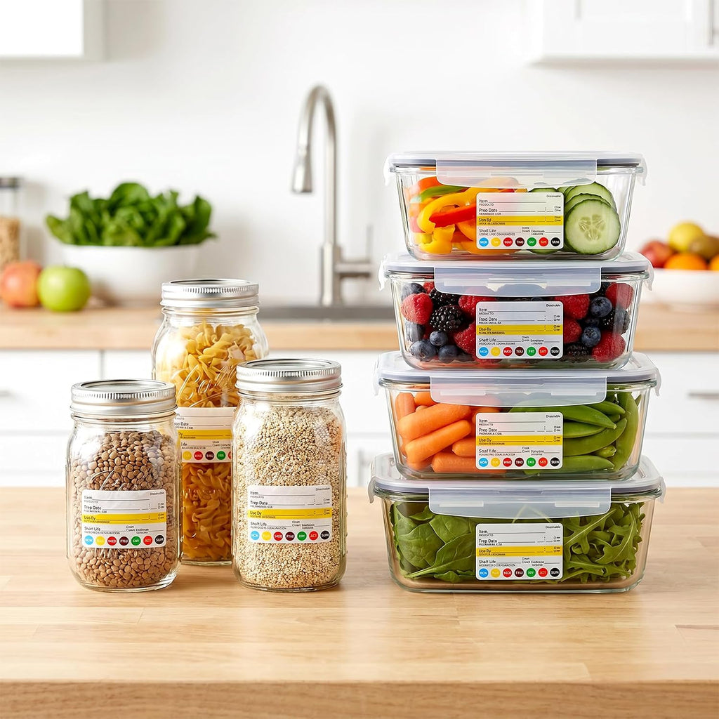 10 Rolls 2500 Pcs Restaurant Quality Shelf Life Food Rotation Labels Vinyl 2” x 3” Self-Adhesive Removable Freezer