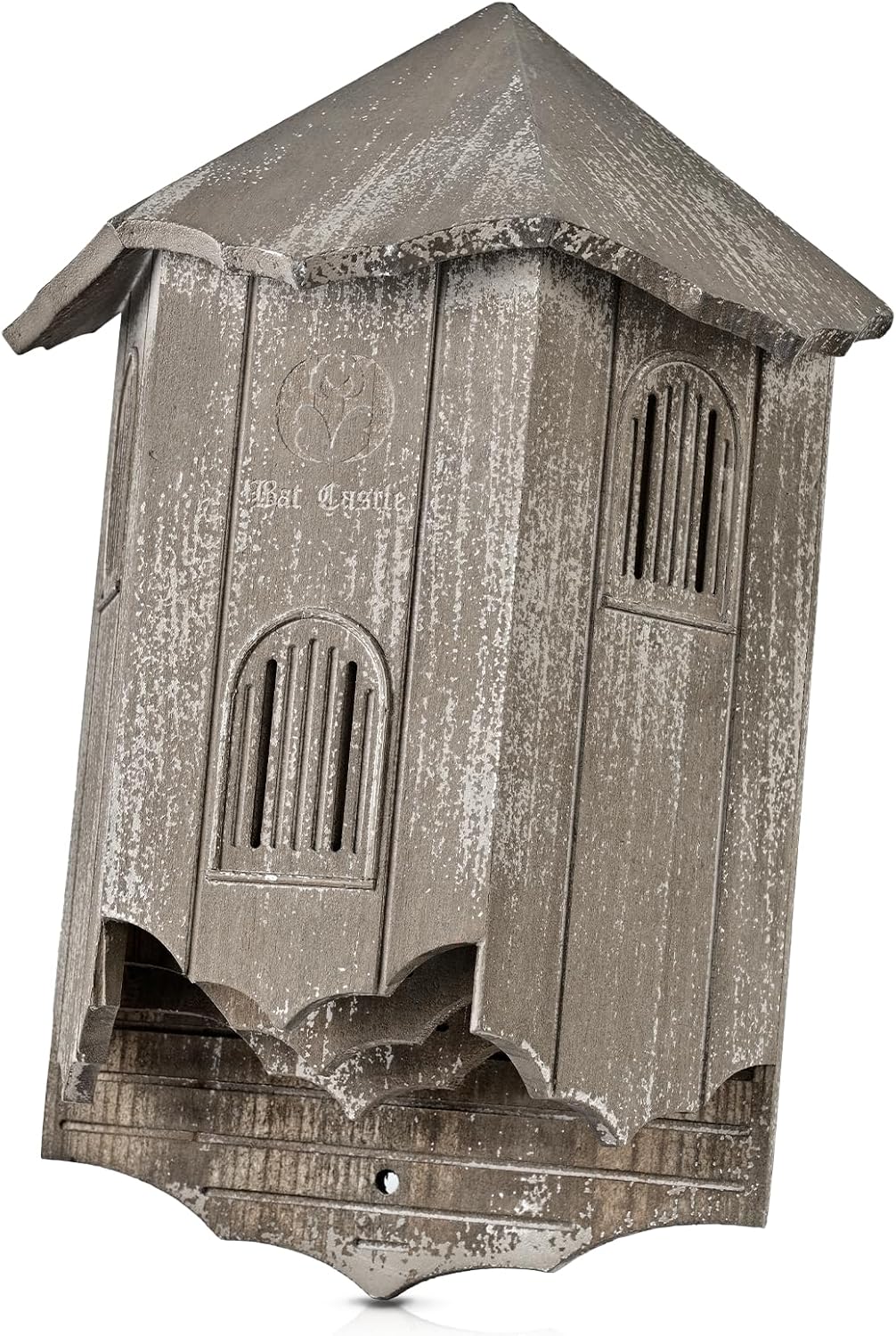 Bat House for Outdoors, Castle 3-Chamber Bat Box, 100-Capacity