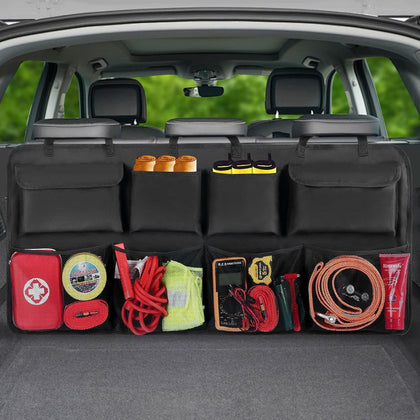Car Trunk Organizer, Backseat Hanging Organizer with 8 Large Storage Bag Super Capacity -Trunk Organizer for